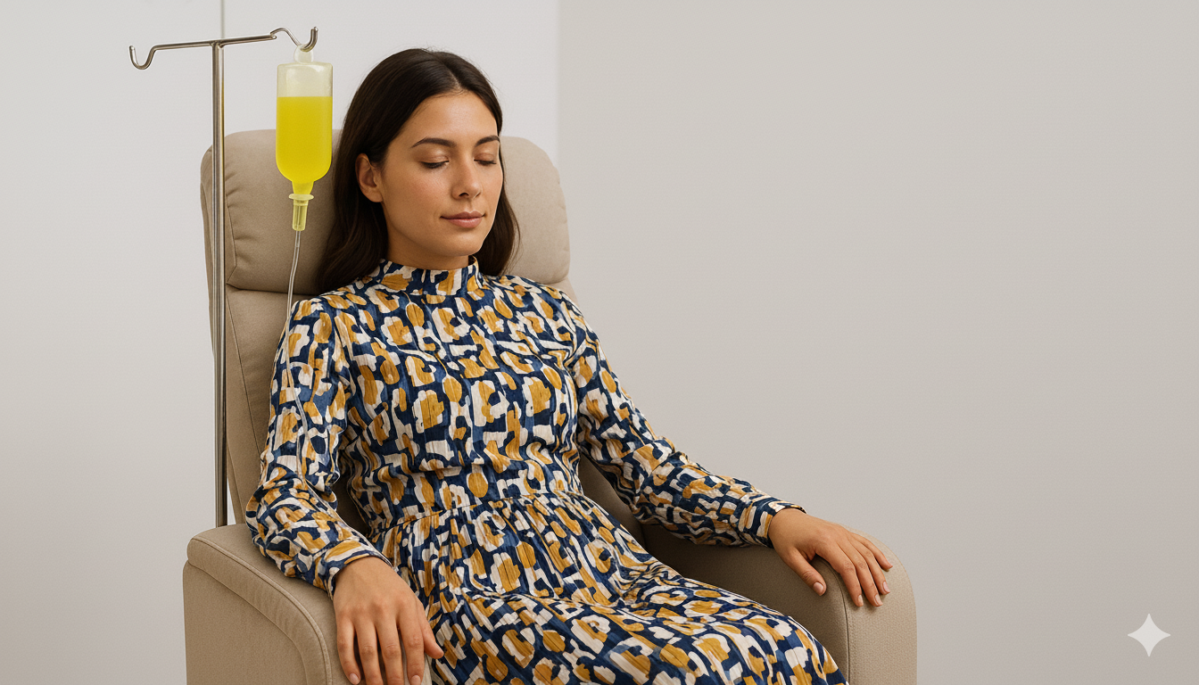 Persona recibiendo Terapia Intravenosa
